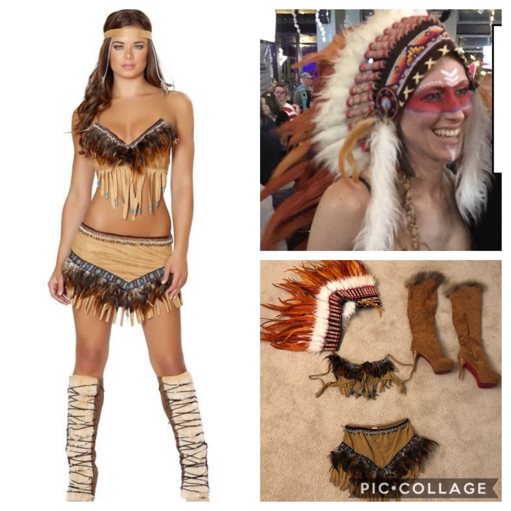 Sexy Indian Halloween costume with hat and boots - Picture 1 of 6